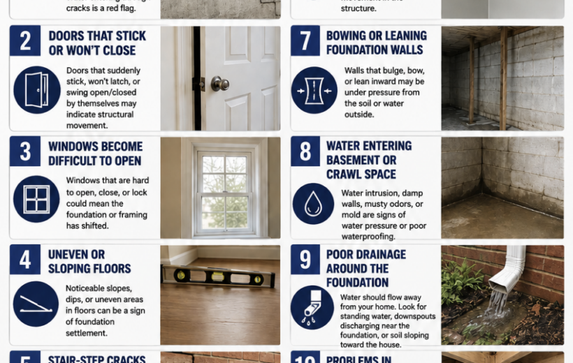 10 Common Signs of Foundation Problems: How to Tell If Your Home or Building Needs Foundation Repair